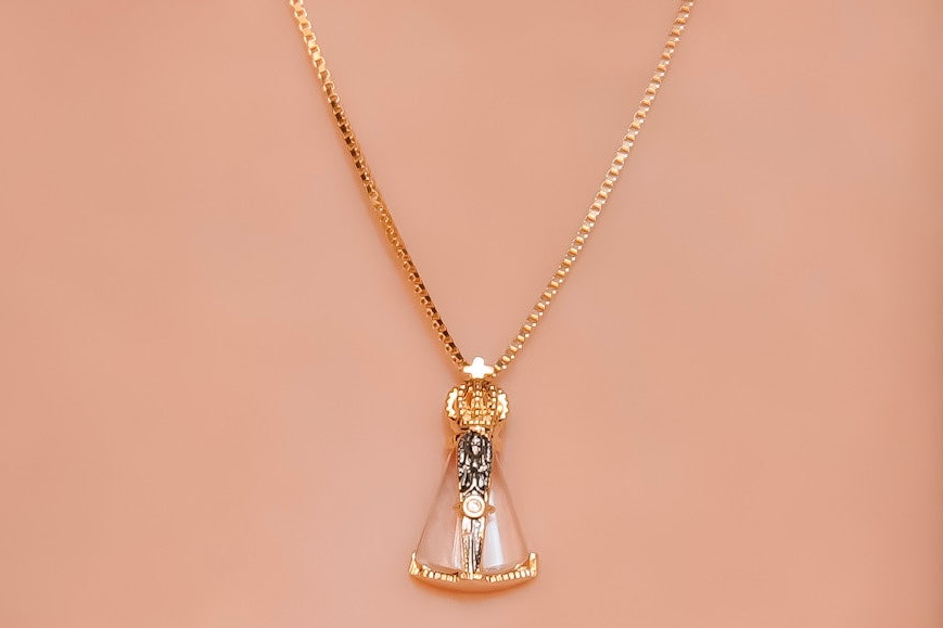 Colar Nossa Senhora Aparecida Manto Transparenete