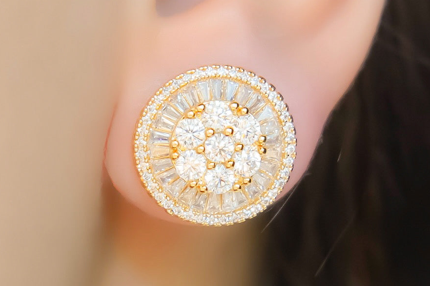 Brinco Pizza Flower - Dourado ou Prata