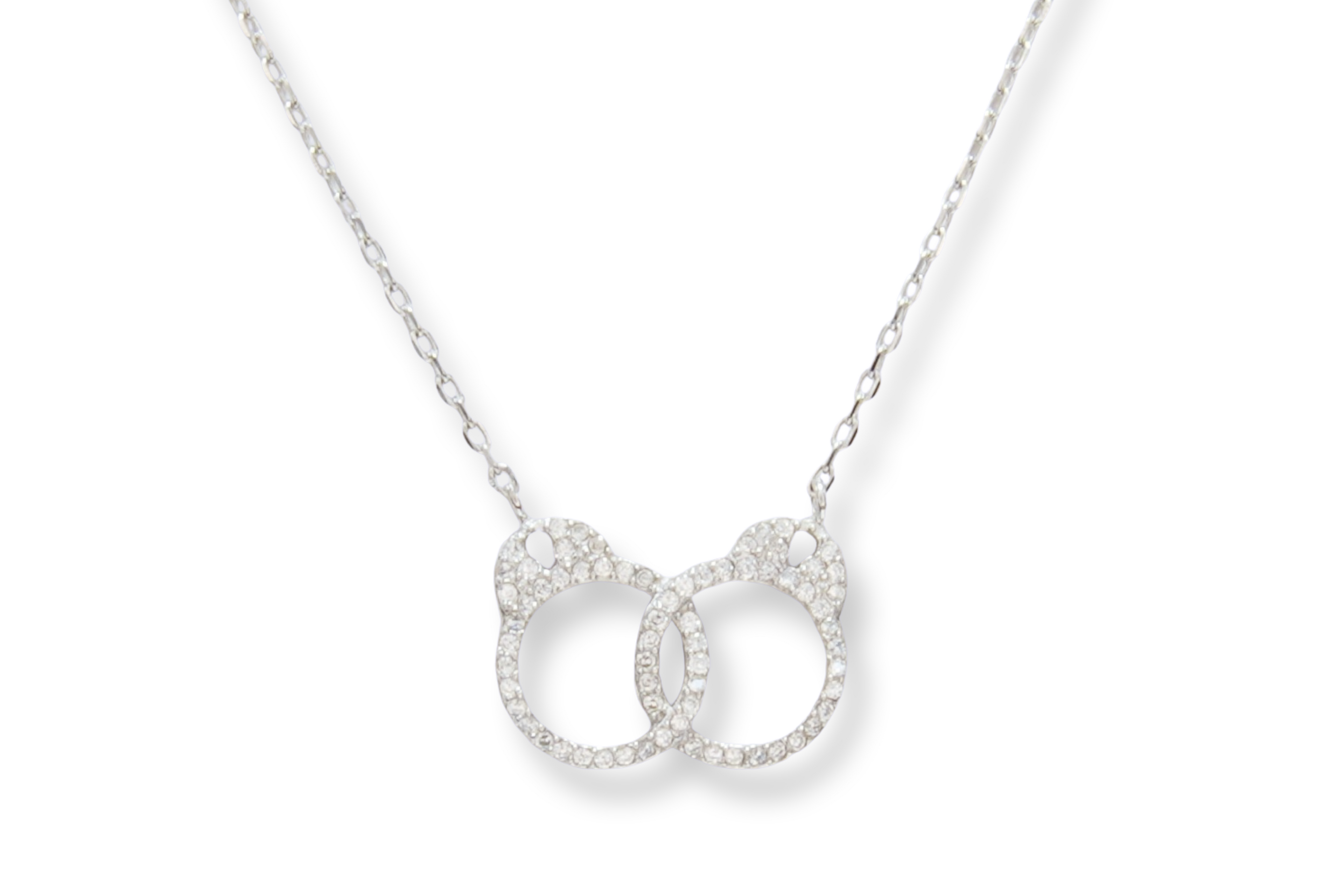 Colar Prata 925 Aros Cravejados