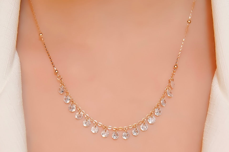 Colar Pontos de Luz Corrente Boleada