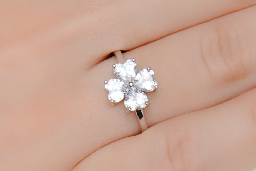 Anel Prata 925 Trevo