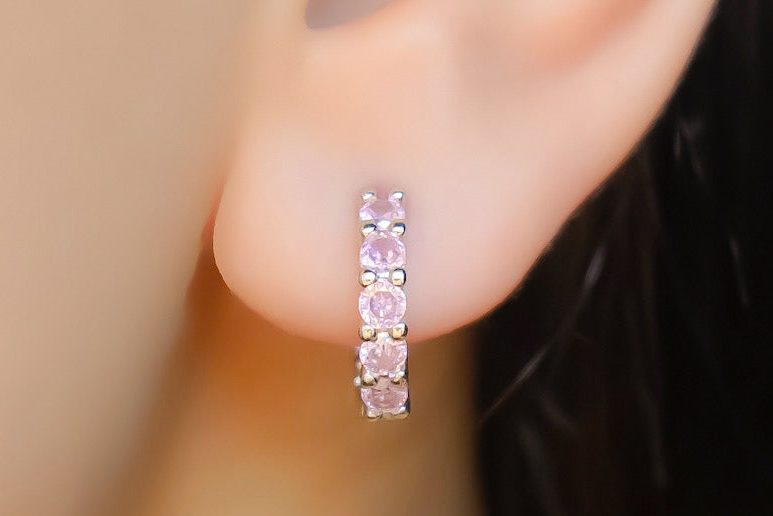 Brinco Argola Rosa - 3 Tamanhos